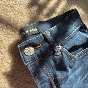 Express High Rise Dark Blue Jeans